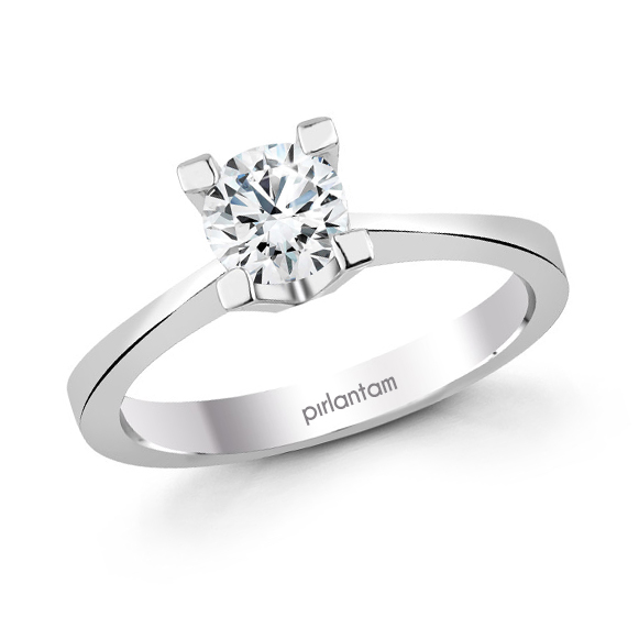 0.80 ct. Pırlanta Sertifikalı Tektaş Yüzük